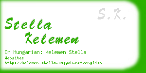 stella kelemen business card